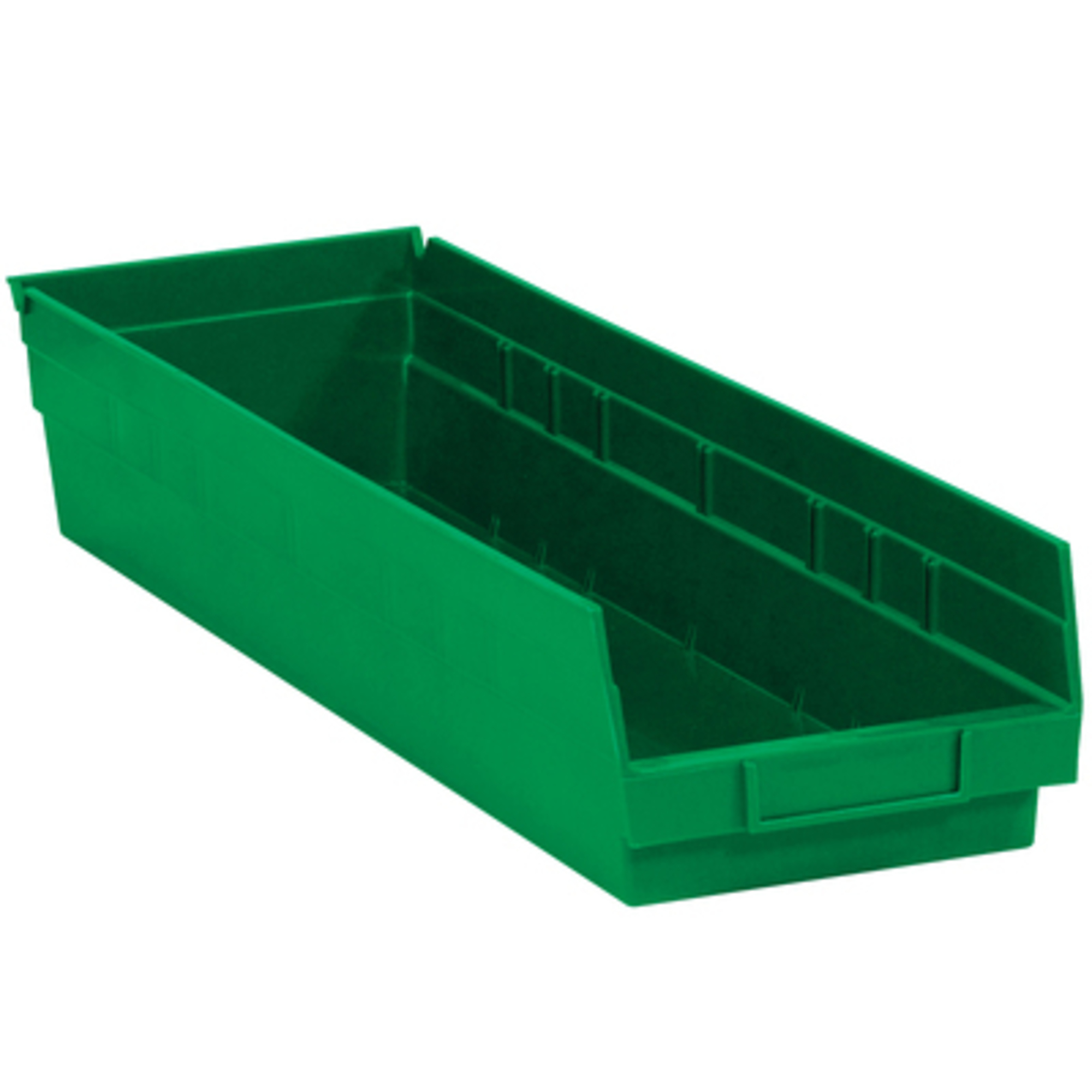 23 5/8 x 6 5/8 x 4in. Green Plastic SBB 8/CS, Height 4 in, Width 6.625 in, Bins Included (qty.) 8 Model# BINPS122G